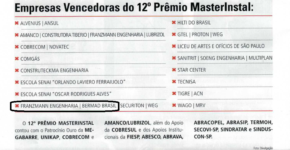 Premiação Bermad – Franzmann Engenharia